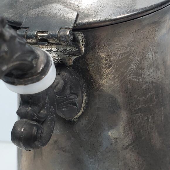 Antique Silver Plated Footed Teapot 2 Sizes Tableware Decorative 9" Tall - Picture 4 of 16